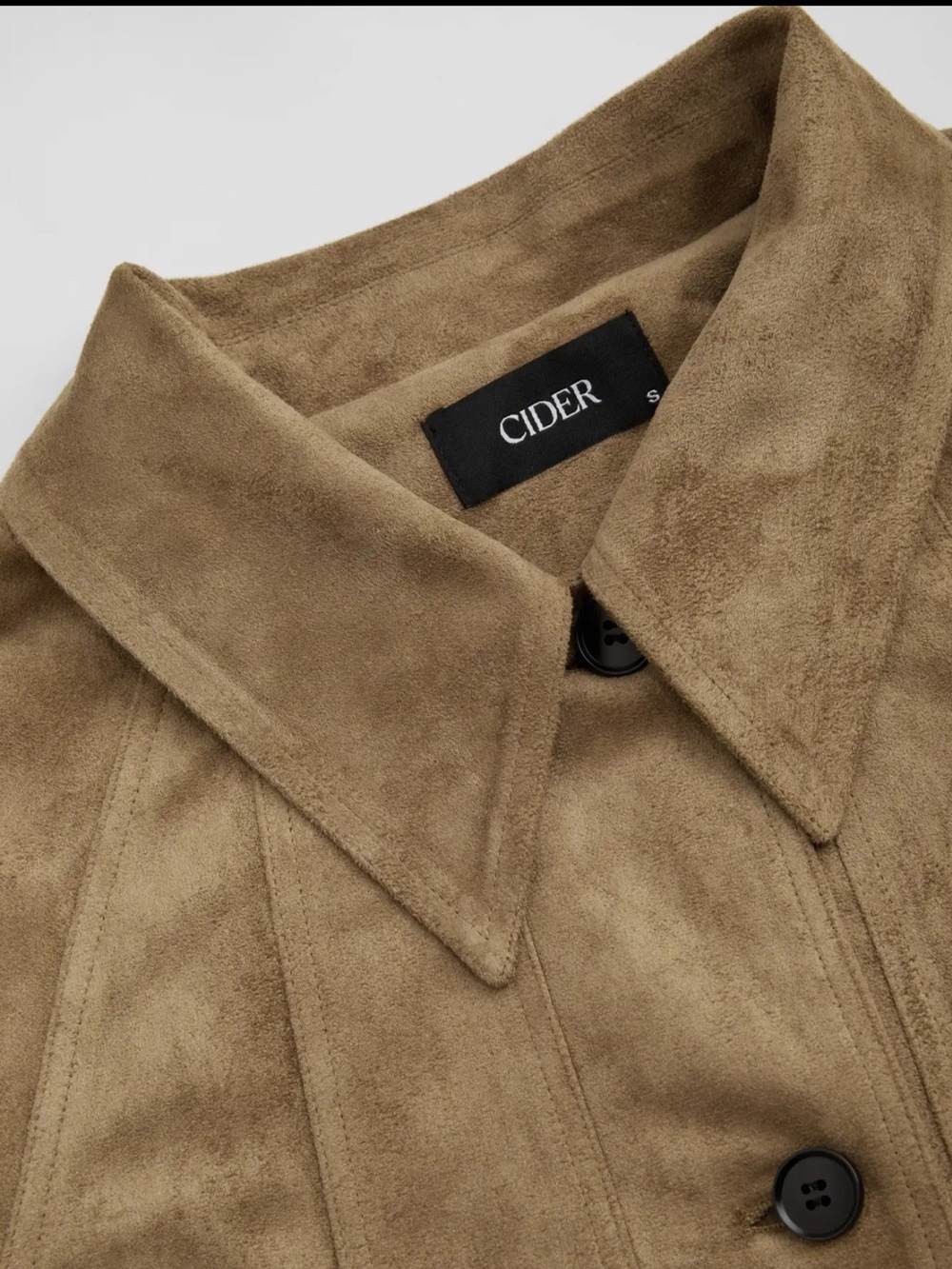 NWT CIDER SUEDE COLLAR SOLID BUTTON - Picture 7 of 12